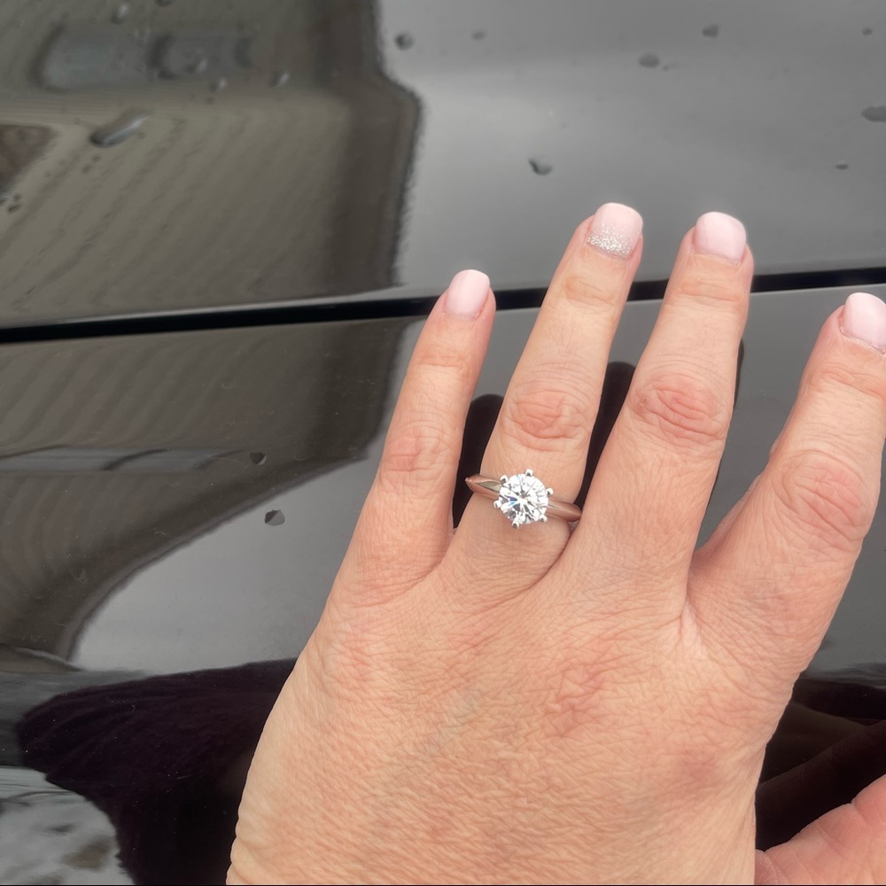 2 CT 6 prong Moissanite engagement ring